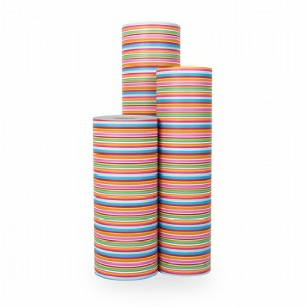 Cadeaupapier Color Stripe 2 - Rol 50cm - 250m - 70gr