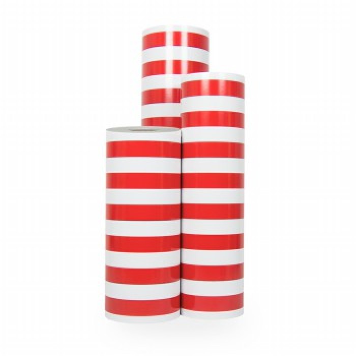 Cadeaupapier Luxe Rood-Wit Gestreept Rol 70cm - 200m - 90gr kopen? | VerraXL Speelgoed